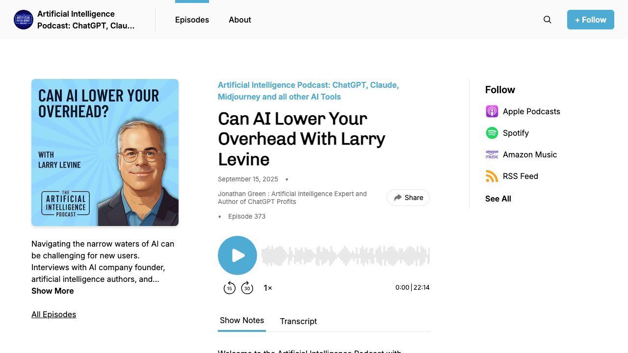 Buzzsprout: Can AI Lower Your Overhead With Larry Levine preview