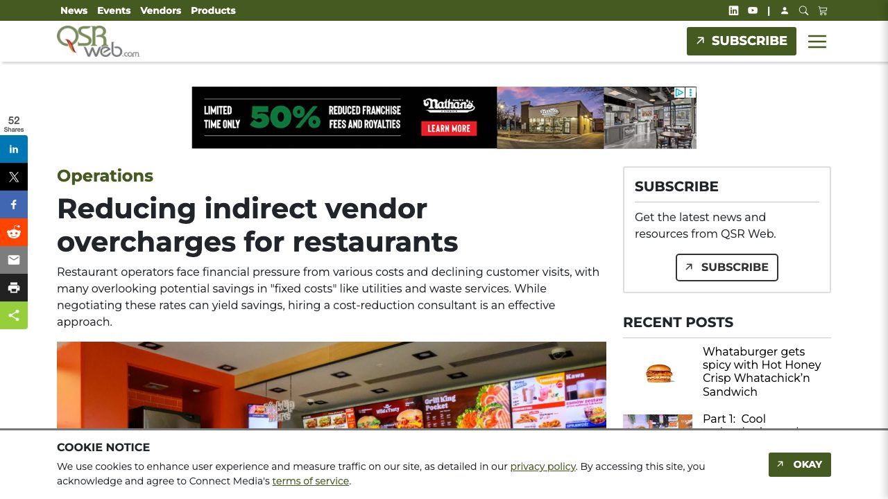 QSR Web: Reducing indirect vendor overcharges for restaurants preview
