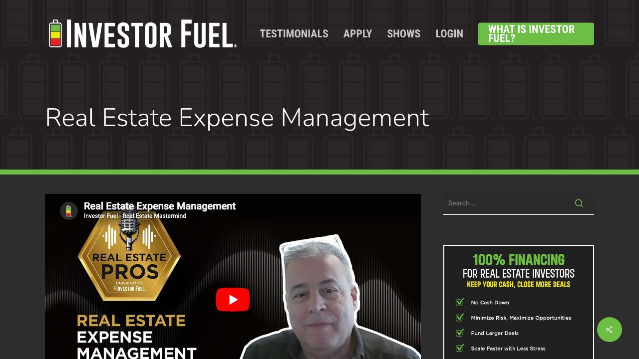 Investor Fuel: Real Estate Expense Management preview